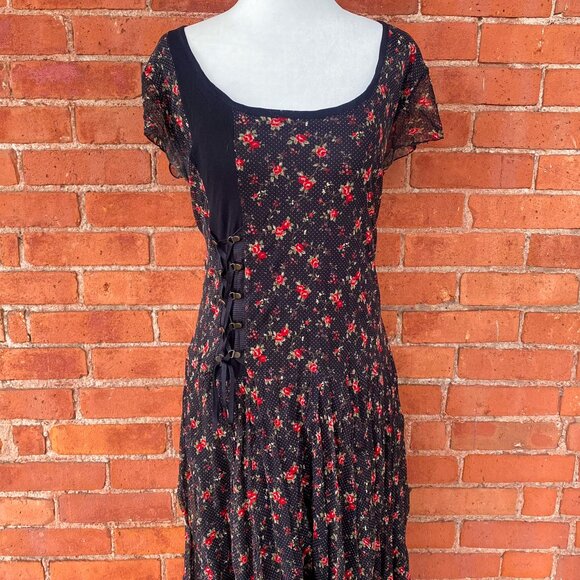 grungey floral midi dress - Picture 2 of 13